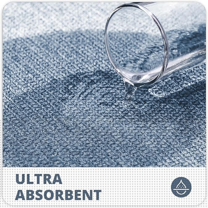 Bath Mat,Ultra Thin Bathroom Rugs,Rubber Bath Mats for Bathroom,No Slip Bath Rugs,Quick Dry,Machine Washable,Low Pile,Absorbent,Shower Outside,Sink,Home Decor Accessories.Blue,1'5"x2'3"(17x27inch)
