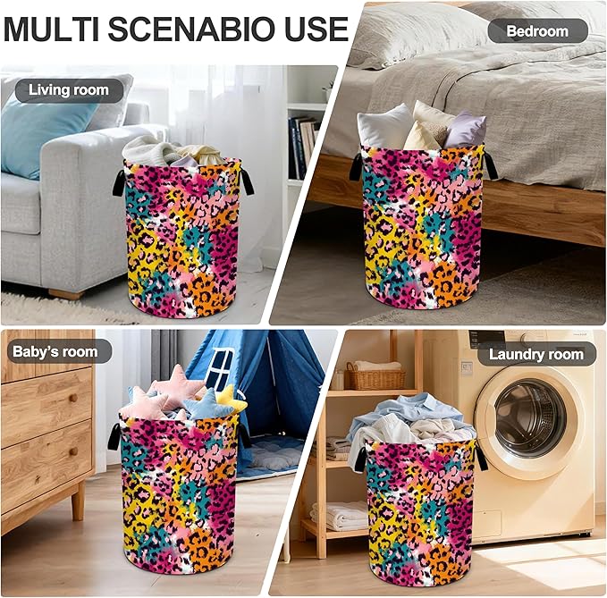Dinosaurs Laundry Basket Storage Bin Foldable Laundry Hamper Clothes Storage Bucket Organizer 19.6x15.7 Inch For Laundry Room/Bedroom/Bathroom
