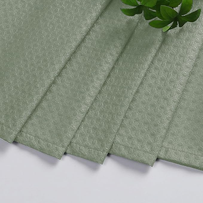 Aiyufeng Sage Green Shower Curtains for Bathroom，Dot Like Embossed Textured Waterproof Soft Polyester Cloth Shower Curtain，Hotel Spa Machine Washable，72Wx72L