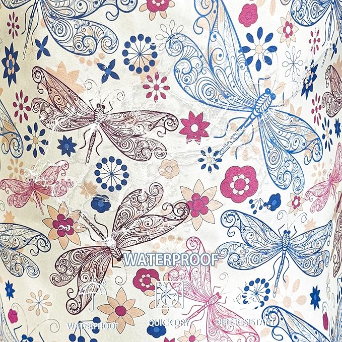 NUTAINLA Dragonfly Laundry Basket Flowers Foldable Oxford Cloth Funny Tote Bag Laundry Hamper Clothes Storage Bucket Toy Organizer For Bathroom/Laundry Storage/Bedroom 18.9x16.5 Inch
