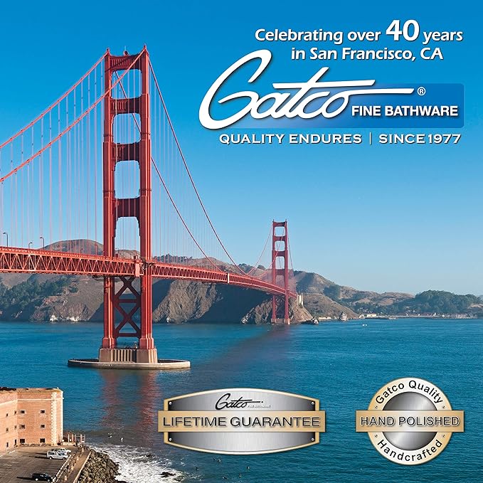 Gatco 1438C Glass Railing Shelf, Chrome