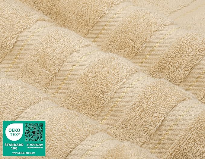 American Soft Linen 35x70 Jumbo Large Bath Towel, 600 GSM 100% Cotton Turkish Bath Sheet, Oversized Luxury Bath Towel for Bathroom Beach and Pool, Beige