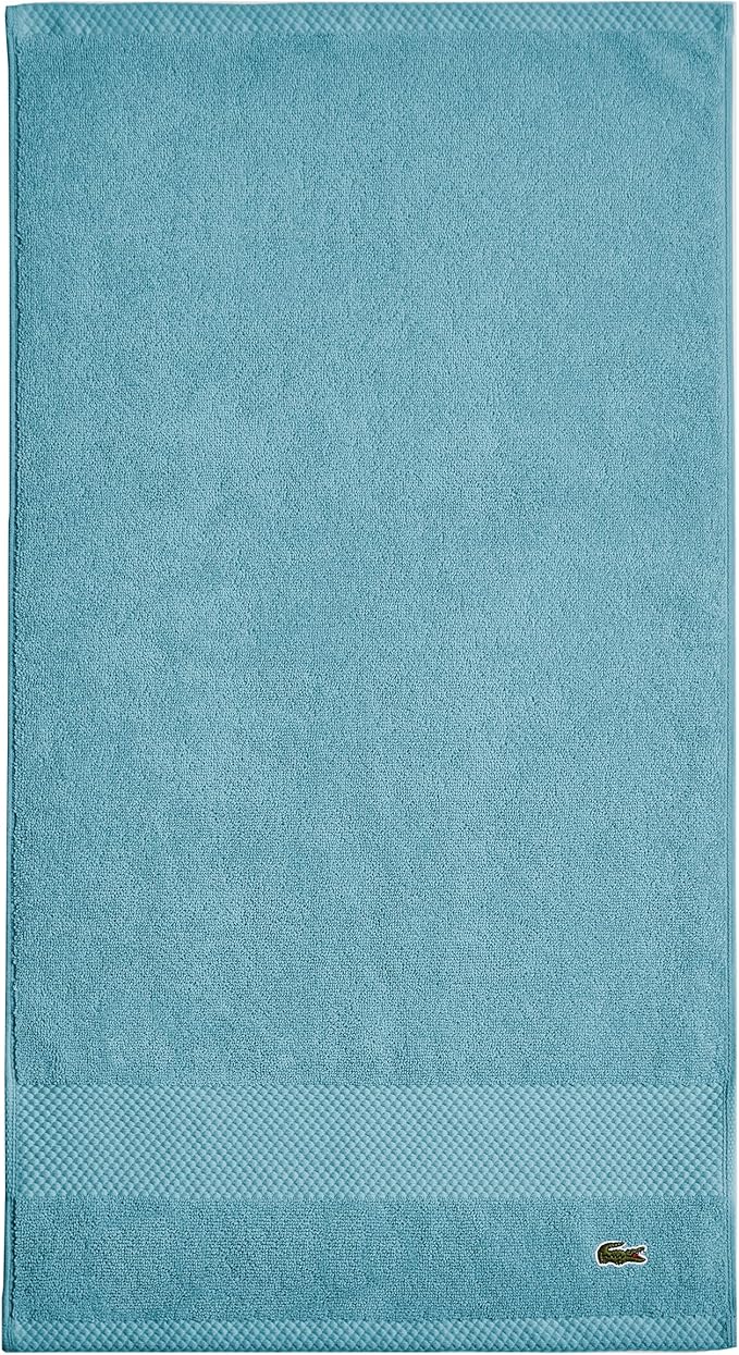 Lacoste Heritage 100% Supima Cotton Hand Towel, Celestial, 16" x 30" – Highly Absorbent & Quick Drying, Premium Super Soft Bath Towel, Bathroom Essential, Gift for All Occasions, Machine Washable