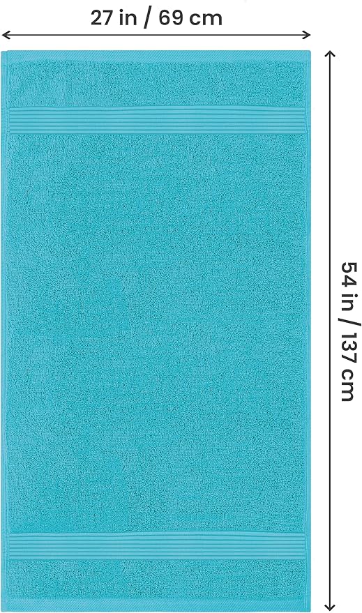 Utopia Towels Luxurious Bath Towels Set, 27 x 54 Inches 100% Ring Spun Cotton, 4 Pack Turquoise