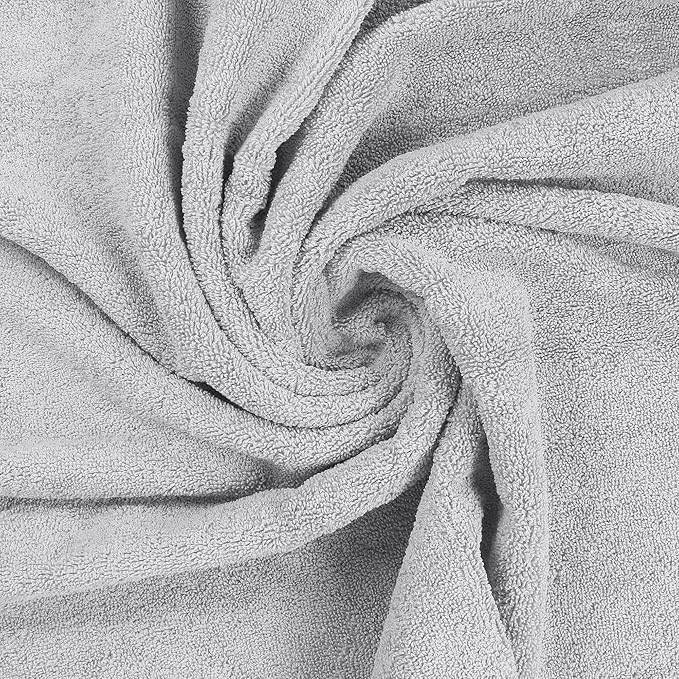 Utopia Towels 8 Piece Luxury Towel Set – Majestic Plush, Super Absorbent & Quicker-to-Dry, Thick 100% Ring Spun Cotton Towels for Bathroom, Spa & Hotel – 2 Bath, 2 Hand, 4 Washcloths, Silver