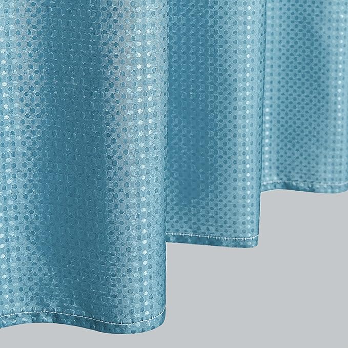 Mrs.Naturall Slate Grey Blue Shower Curtains for Bathroom,Bath Small Stall Shower Curtain Liner with Hooks Sets,36 x 72In,Pale Blue
