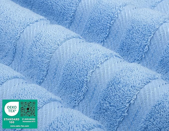 American Soft Linen 35x70 Jumbo Large Bath Towel, 600 GSM 100% Cotton Turkish Bath Sheet, Oversized Luxury Bath Towel for Bathroom Beach and Pool, Sky Blue