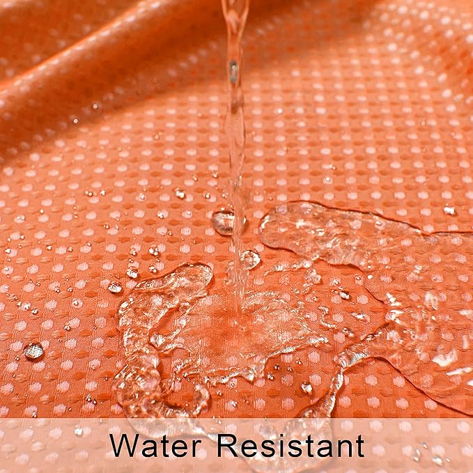 Orange Shower Curtains for Bathroom Set Fall Thanksgiving Waterproof Fabric Boho Decoration Ombre White and Burnt Orange Shower Curtain for Bohemian Theme Vintage Bath Decor 70 x 72 inch Long