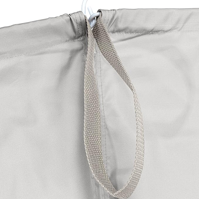 Household Essentials Door Hanging Laundry Bag, Washable Canvas Bag with Loop Handle, Holds Two Loads of Laundry, Great for Dorms and Small Spaces, Grey
