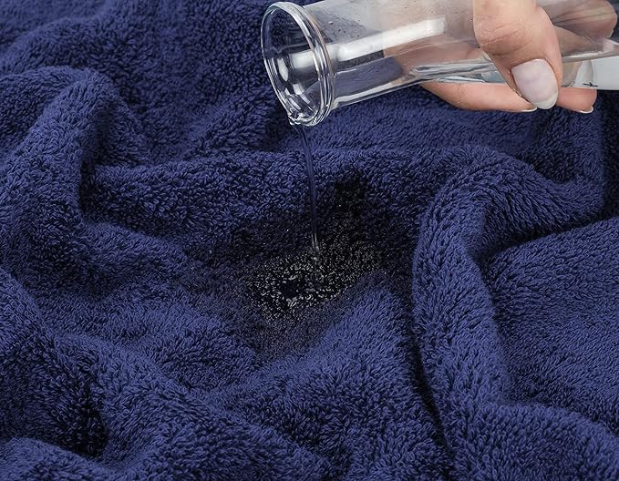 American Soft Linen 35x70 Jumbo Large Bath Towel, 600 GSM 100% Cotton Turkish Bath Sheet, Oversized Luxury Bath Towel for Bathroom Beach and Pool, Navy Blue