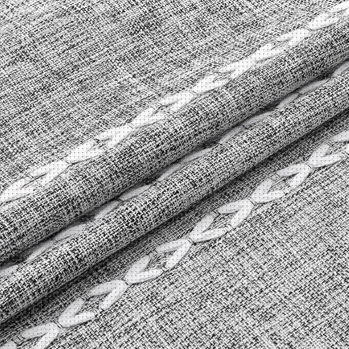 MitoVilla Dark Grey Boho Shower Curtains for Modern Farmhouse Bathroom Decor, Country Thick Polyester Linen Fabric Shower Curtain, Rustic Tassel Cloth Shower Curtain, 72 x 72, Charcoal Grey