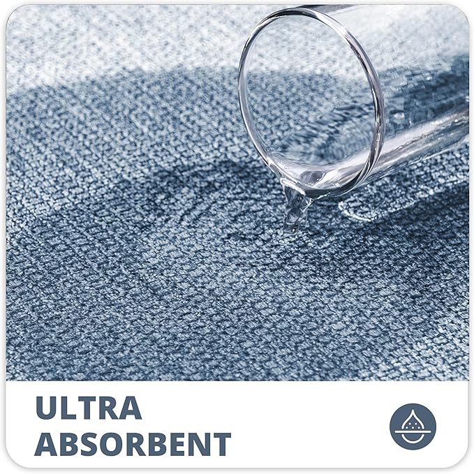 Bath Mat,Ultra Thin Bathroom Runner Rugs,Large Bath Mats for Bathroom,Quick Dry,Non-Slip,Machine Washable,Low Pile,Bath Rug,Shower Outside,Sink,Home Decor Accessories.Blue,3'x4'(36x48inch)