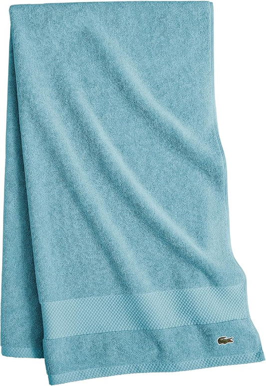 Lacoste Heritage 100% Supima Cotton Bath Sheet, Celestial, 35" x 70" – Highly Absorbent & Quick Drying, Premium Super Soft Bath Towel, Bathroom Essential, Gift for All Occasions, Machine Washable