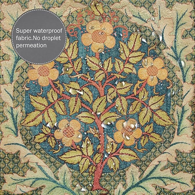 William Morris Botanical Art Shower Curtain,Vintage Famous Floral Shower Curtain Set 66""×72"" Inch, Style-5