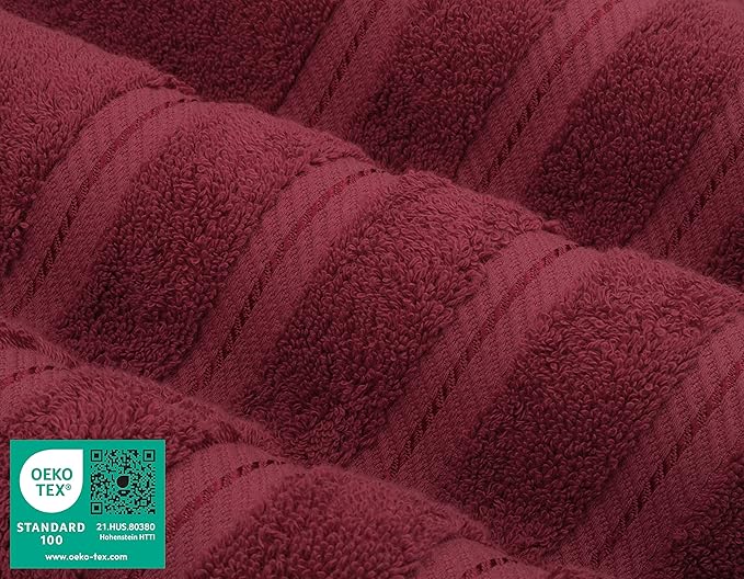 American Soft Linen 35x70 Jumbo Large Bath Towel, 600 GSM 100% Cotton Turkish Bath Sheet, Oversized Luxury Bath Towel for Bathroom Beach and Pool, Bordeaux