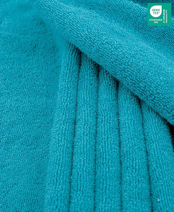 American Soft Linen 100% Cotton 600 GSM Turkish 40x80 Oversized Bath Towel Sheet, Extra Large Adult Towels for Bathroom, Aqua Blue Bath Sheet