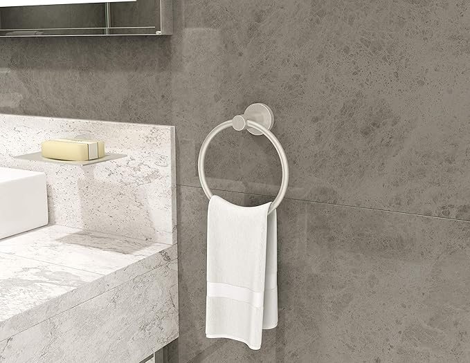 Symmons 353TR-STN Dia Wall-Mounted Towel Ring in Satin Nickel