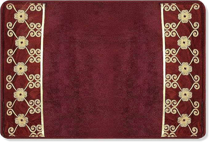 Zahari Home Elegant Rose Classic Bathroom Rug Modern Bath Rug Luxury Contemporary Decor Beautiful Shower Mat Unique Design Stylish Bathroom Runner Rug Bath Shower Tub Décor