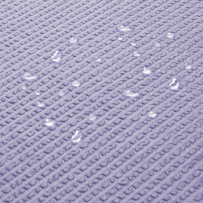OVZME Lavender Stall Fabric Shower Curtain 36 x 72 Inch, Soft Waffle Small Shower Curtain for Bathroom with Texture for Narrow Stall Size, Machine Washable Water Resistance, Hotel Style