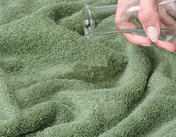 American Soft Linen Luxury Hand Towels for Bathroom, 600 GSM Heawy Weight 16x28 Size 100% Cotton Turkish 4 Piece Hand Face Towel Set, Sage Green Hand Towels