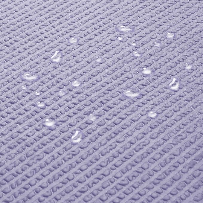 OVZME Berry Cute Shower Curtain, Embossed Textured Fabric Shower Curtain for Bathroom - Soft Cloth & Hotel Spa Luxury, Water Repellent, Machine Washable Shower Curtain, 72X72, Lavender