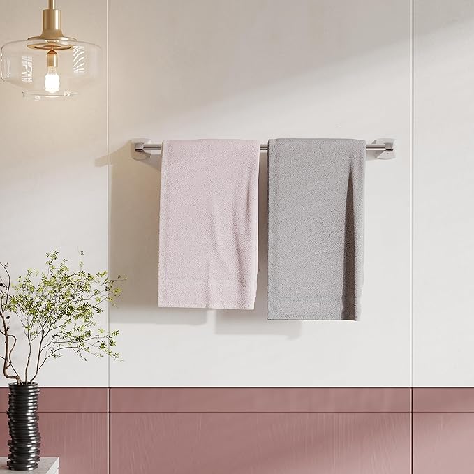 24 Inch Chrome Towel Bar Towel Rack for Bathroom Kitchen Hand Towel Holder Dish Cloths Hanger SUS304 Stainless Steel Rustproof Wall Mount