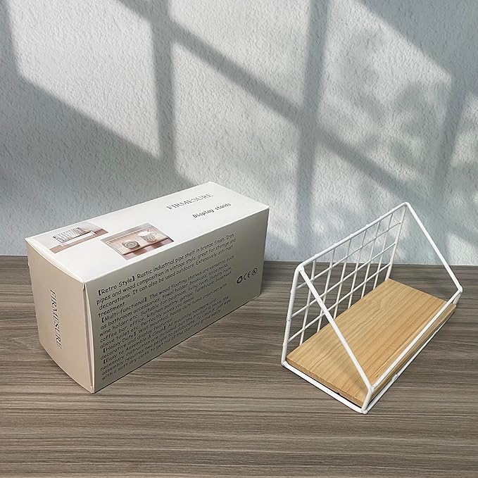 Bathroom Shelves Over Toilet with Storage Basket, Floating Shelves Wall Shelves for Home Organization & Wall Decor