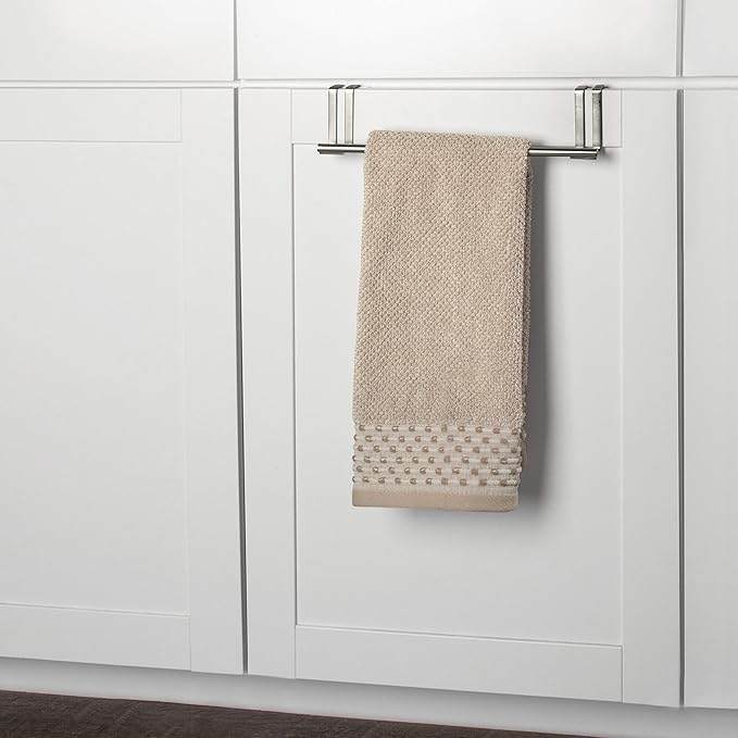 Spectrum Diversified 76471 Over-The-Door Towel Holder, Brushed Nickel