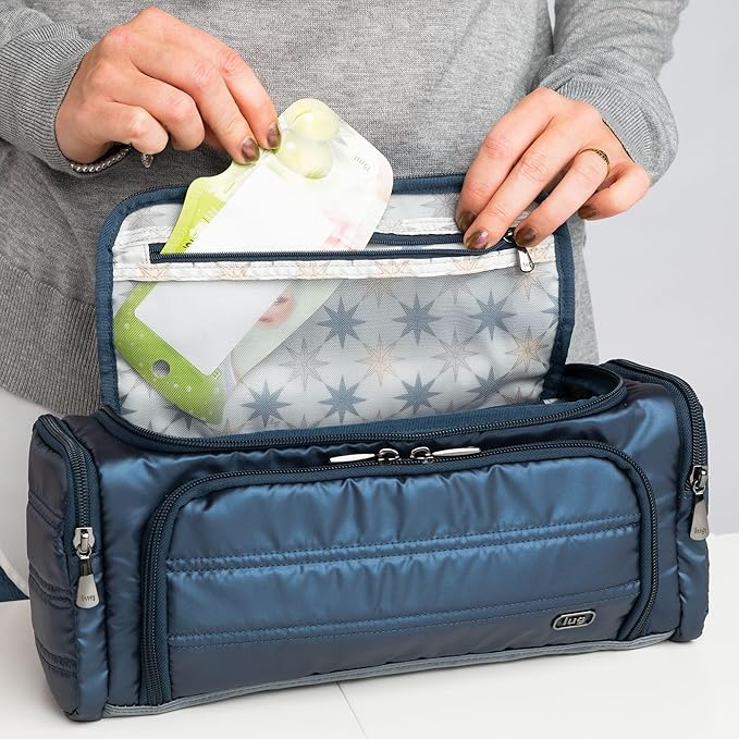Lug Trolley Makeup Bag, Buffalo Check Red
