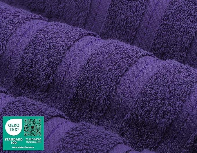 American Soft Linen 35x70 Jumbo Large Bath Towel, 600 GSM 100% Cotton Turkish Bath Sheet, Oversized Luxury Bath Towel for Bathroom Beach and Pool, Purple