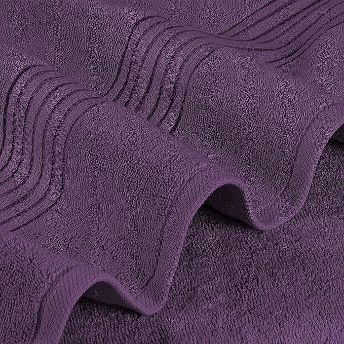Utopia Towels Luxurious Bath Towels Set, 27 x 54 Inches 100% Ring Spun Cotton, 4 Pack Plum