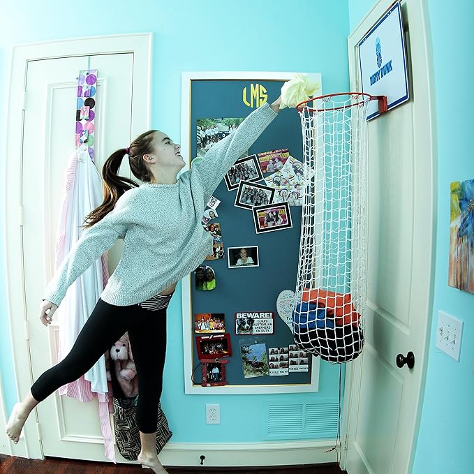 The Dunk Collection Dirty Dunk Over-The-Door Basketball Hoop Laundry Hamper, Original Theme (20),36 months to 9600 months