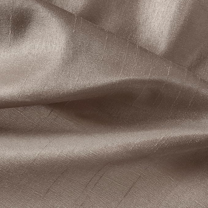 Madison Park Laurel Semi-Sheer Taupe Shower Curtain – Lightweight Faux Silk Fabric, 72x72 in, Light Filtering, Modern Style Bathroom Curtain Textured Tufting Detail Modern Mid-Century Bathroom Decor