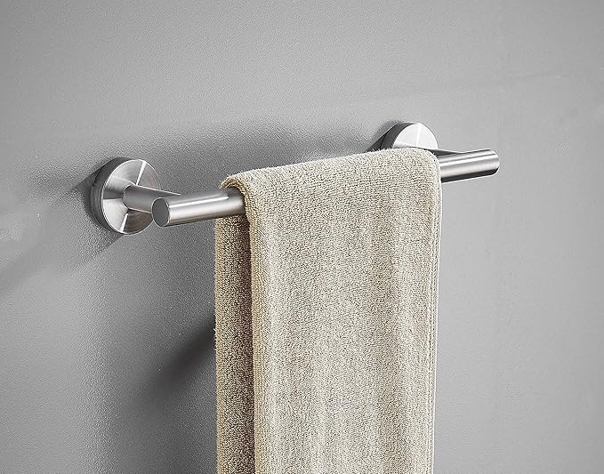 Towel Holder, Bathroom Accessories Hand Towel Holder, SUS304 Stainless Steel Towel Bar, 9-Inch Towel Rack Brushed Nickel for Bathroom, Kitchen, Bedroom, Wall Mounted.