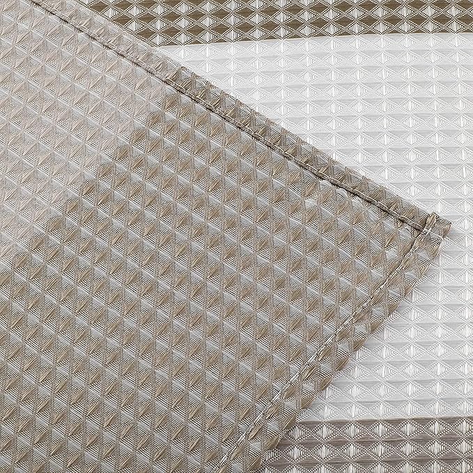 Dainty Home Bathroom 3D Textured Bath Ombre Waffle Shower Curtain Set with 12 Roller Ball Hooks, 70x72 Water Resistant Polyester Fabric. Washable, Durable, Perfect Stylish Shower Curtain Decor