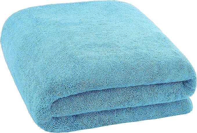 Cotton Paradise, 100% Cotton 40x80 Oversized Bath Sheet, Extra Large Turkish Bath Towels for Bathroom, Sky Blue Bathsheet