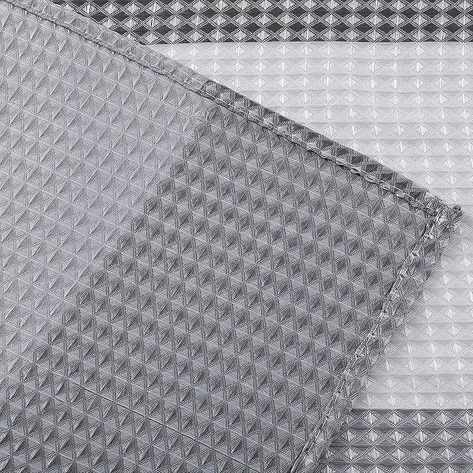 Dainty Home Waffle Weave Waterproof Shower Curtains, Grey 70" x 72", Bath Curtains, Shower Curtain Waterproof Fabric with 12 Roller Ball Hooks